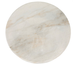 Noir Rodin Side Table - Black Metal with White Marble