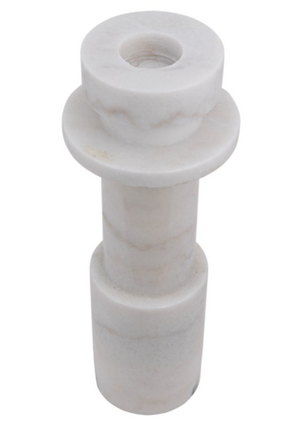 Noir Shine Candle Holder - White Stone