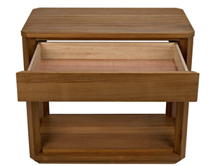 Noir SL11 Side Table - Gold Teak