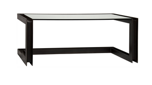 Noir Structure Metal & Glass Desk