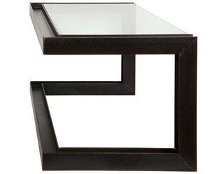 Noir Structure Metal & Glass Desk