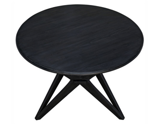 Noir Victor Dining Table - Charcoal Black