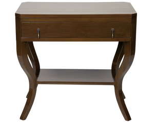 Noir Weldon Birch Side Table - Distressed Brown