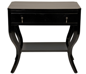 Noir Weldon Side Table - Distressed Black