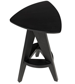 Noir Twist Counter Stool - Charcoal Black