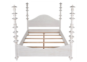 Noir Eastern King Ferret Bed - White Wash Mahogany