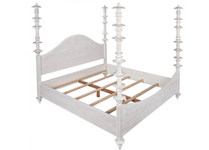 Noir Eastern King Ferret Bed - White Wash Mahogany