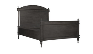 Noir Queen Owen Bed - Pale Charcoal Brown