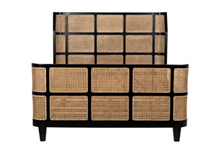Noir Queen Porto Bed - Hand Rubbed Black