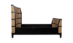 Noir Queen Porto Bed - Hand Rubbed Black
