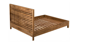 Noir Queen Quinnton Bed - Teak