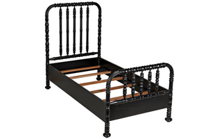 Noir Twin Bachelor Bed - Hand Rubbed Black