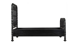 Noir Twin Bachelor Bed - Hand Rubbed Black