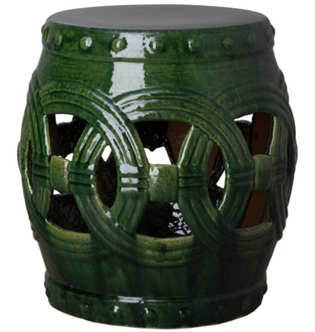 Large Eternity Garden Stool - Dark Green