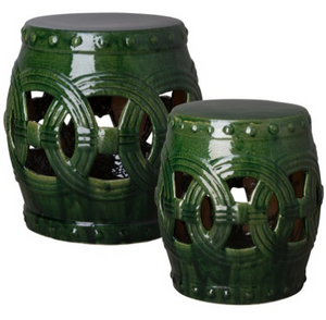 Large Eternity Garden Stool - Dark Green