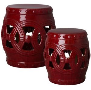 Eternity Garden Stool - Red