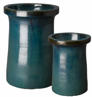 Small Plateau Ceramic Planter - Turquoise