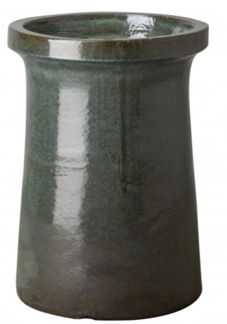 Large Plateau Ceramic Planter - Green Kelp