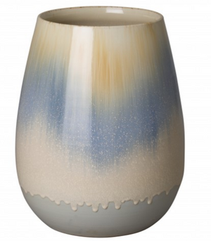 Medium Ombre Cup Ceramic Planter - Rain Blue Glaze