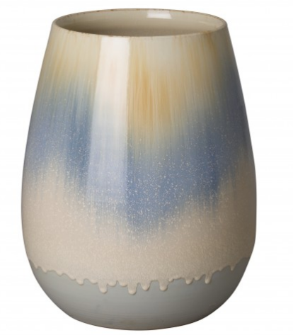 Medium Ombre Cup Ceramic Planter - Rain Blue Glaze