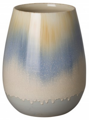 Large Ombre Cup Ceramic Planter - Rain Blue Glaze