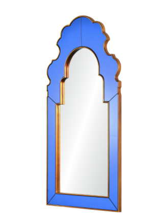 Bunny Williams Blue Sapphire & Gold Mirror