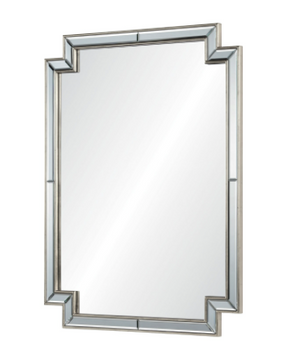 Art Deco Framed Mirror - Antique Silver