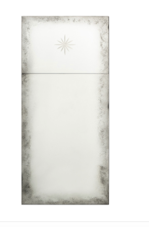 Antiqued Trumeau Mirror with Etched Star - Available in 2 Sizes