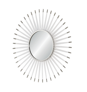 Acrylic Sunburst Mirror – Silver Accents