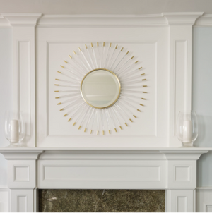 Acrylic Sunburst Mirror – Brass Accents