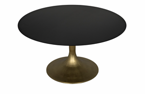 Noir Herno Metal Table - Black & Antique Brass