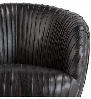 Regina Andrew Beretta Leather Chair (Modern Black)