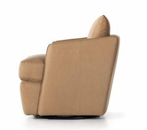 Whittaker Swivel Chair - Nantucket Taupe Leather