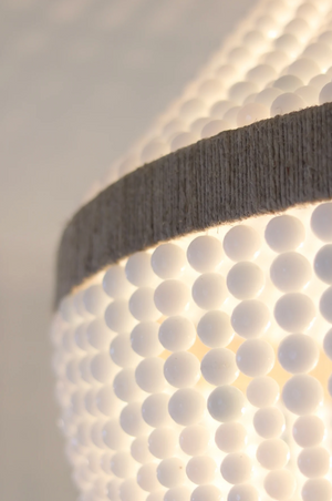 30" Orbit Beaded Chandelier – Milk Beads