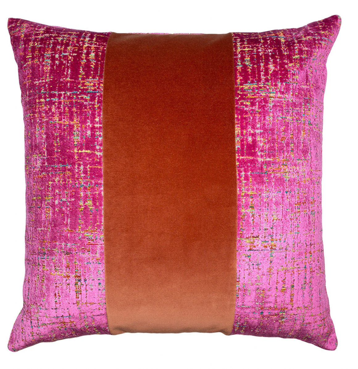 Vagabond Fuchsia Shrimp Band Pillow