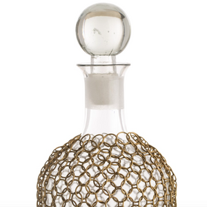 Arteriors Drexel Chainmail Glass Decanters - Set of 2