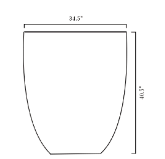 Simplicity Tall Round Indoor/Outdoor Planter - Concrete Grey