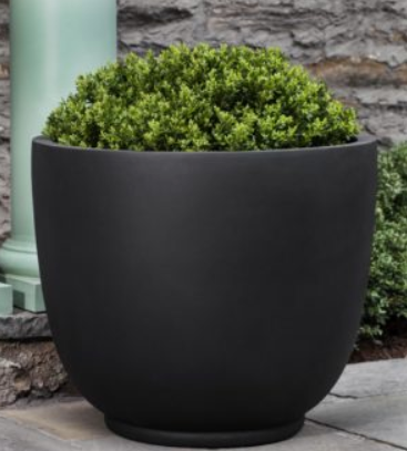 matte planter pot Simplicity Round Indoor/Outdoor Planter - Matte Onyx Black (4 Sizes)