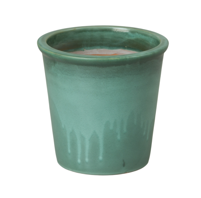 Small Green Kelp Pail Ceramic Planter
