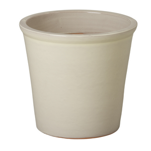 Medium Cream Pail Ceramic Planter