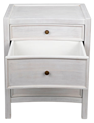 Hampton Night Stand 24", White Wash