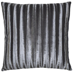 Stripe Velvet Charcoal Pillow