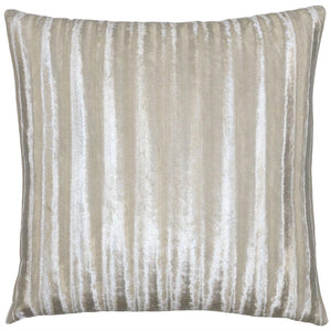Stripe Velvet Ivory Pillow
