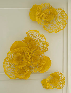 Flower Wall Art, Large, Dandelion, Metal