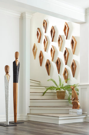 Diamond Chamcha Wood Mirror, MD, Natural