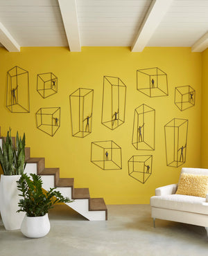 Perspective Wall Art, Square, Standing Arm Up