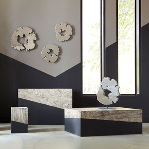 Geometry Console Table, Gray Stone