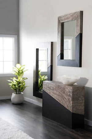 Geometry Console Table, Gray Stone