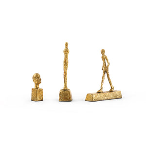 Set Of 3 Statues in Gold | Three Forms Collection | Villa & House