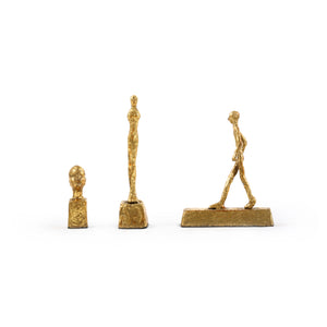 Set Of 3 Statues in Gold | Three Forms Collection | Villa & House